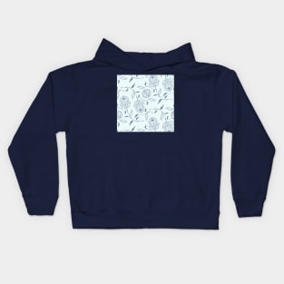 Light Blue Medallion Paisley Kids Hoodie